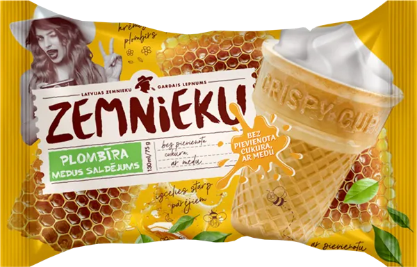 Plombīra medus saldējums ZEMNIEKU, 130ml/75g