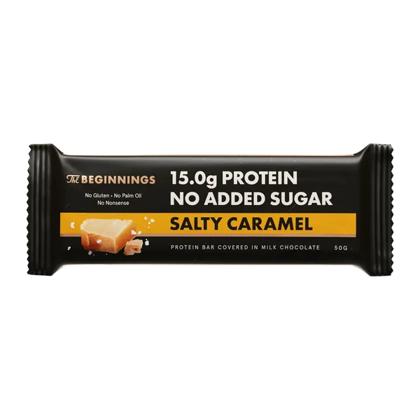 Proteīna batoniņš The BEGINNINGS, sāļā karamele, 50g