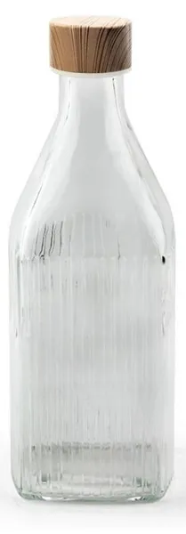 Pudele Mediterian, ar vāciņu, stikls, 1l, D 8,8 cm, H 25,5 cm