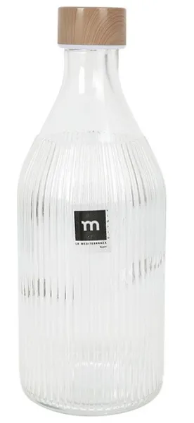 Pudele Mediterian, ar vāciņu, stikls, 1l, D 9,8 cm, H 25,1 cm