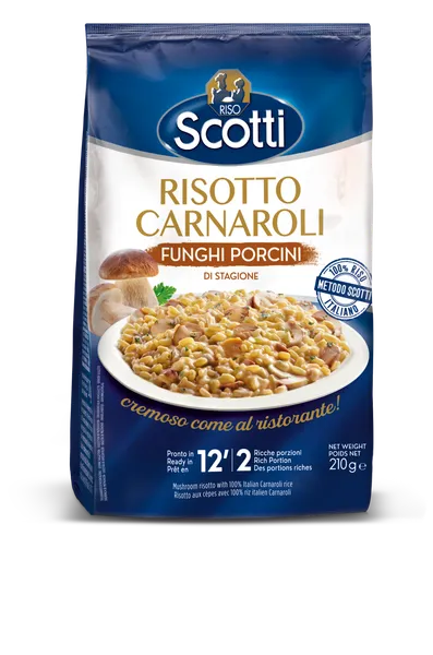 Rīsi Risotto SCOTTI Milanese, ar sēnēm, 210g