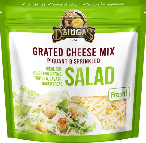 Siers cietais rīvēts salātiem 200g, Džiugas