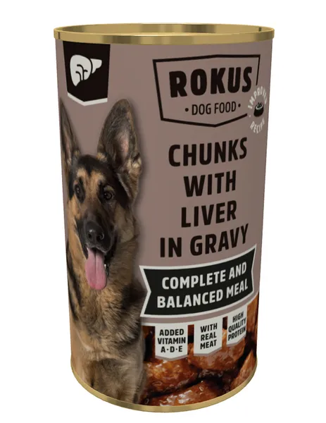 Rokus ar aknu gaļu suņiem liver 1240 g
