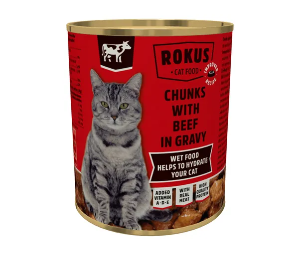 Rokus ar liellopu gaļu kaķiem beef 415g