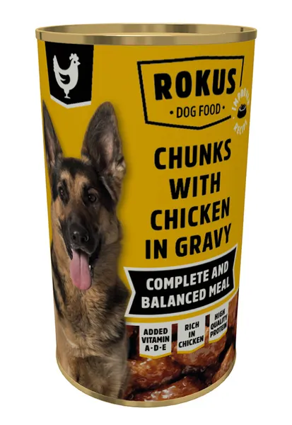 Rokus ar vistas gaļu suņiem chicken 1240 g