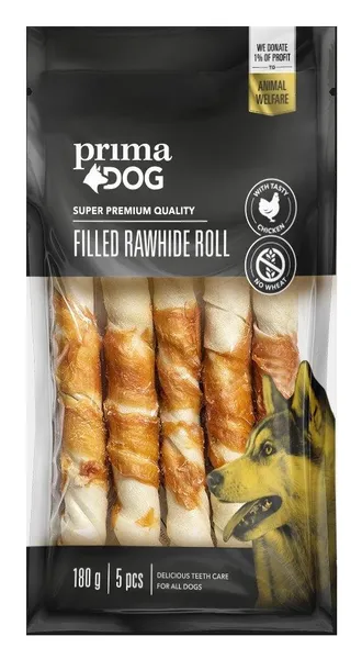 Rullītis ar vistas gaļu 13 cm PRIMA DOG, 5gab, 180g