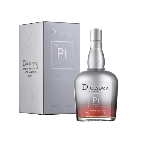 Rums DICTADOR Platinum, 40% 700ml (kastē)