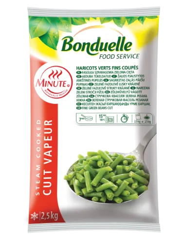 Sagrieztas zaļās pākšu pupiņas MINUTE Bonduelle, 2,5kg