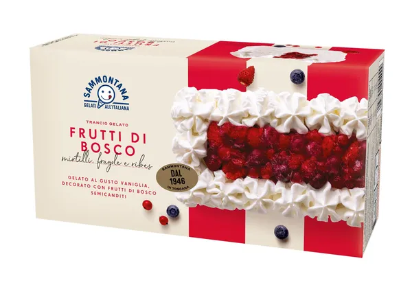 Saldējuma kūka SAMMONTANA ar meža ogām, 500g