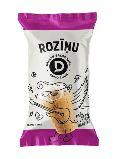 Saldējums ar rozīnēm DRUVA 120ml/70g