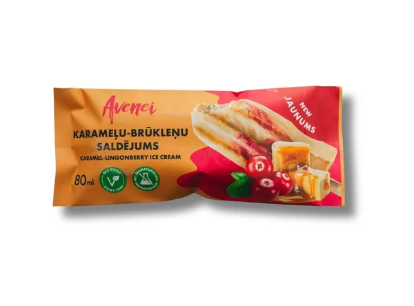 Saldējums karameļu-brūkleņu AVENEI 80g