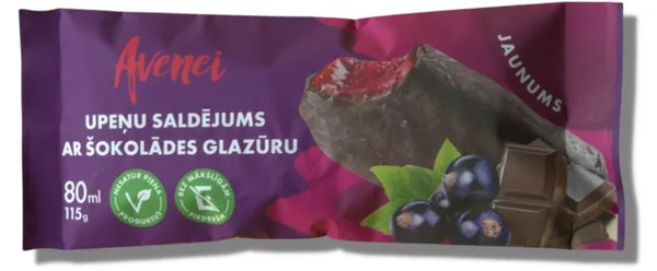 Saldējums Avenei upeņu šokolādes glazūrā 80g