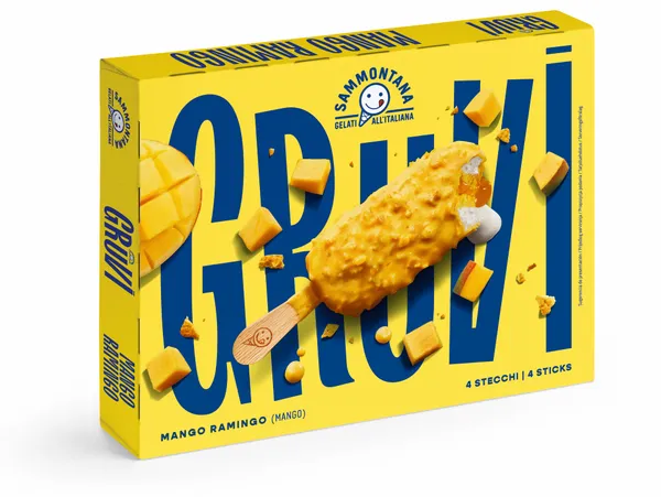 Saldējums GRUVI ar mango garšu, 4gab x 60g, 240g