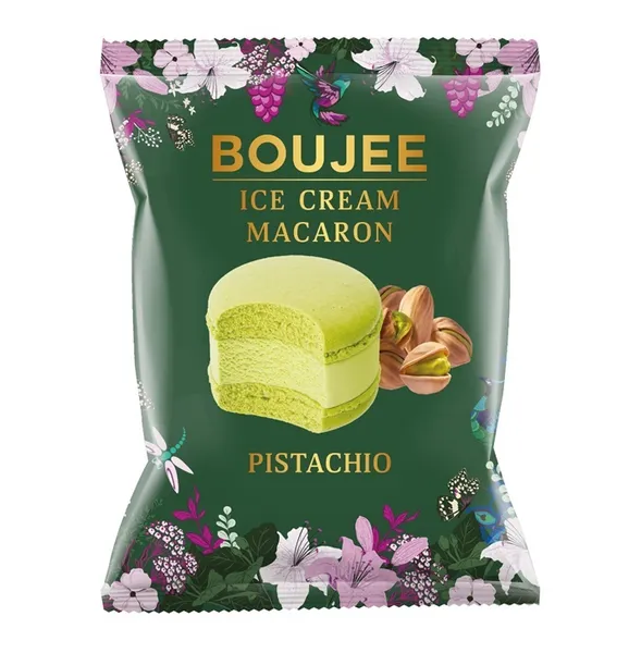 Saldējums Makarūns BOUJEE ar Pistāciju saldējumu, 60 g