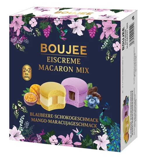 Saldējums makarūni mango melleņu BOUJEE 4x60g