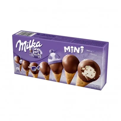 Saldējums MILKA Mini konuss 141g