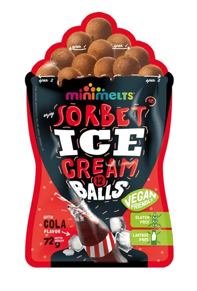 Saldējums MINI MELTS kolas sorbets, 72g