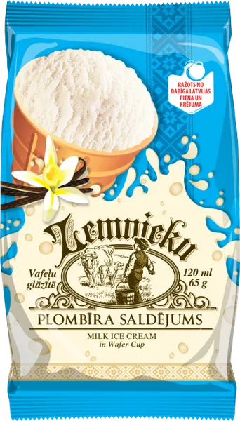 Saldējums plombīra ZEMNIEKU, 65g/120ml, Zaļā Karotīte