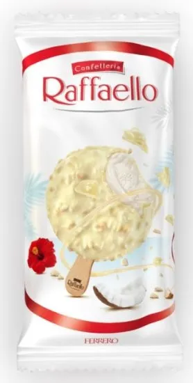 Saldējums RAFFAELLO, uz kociņa, 47g/70ml