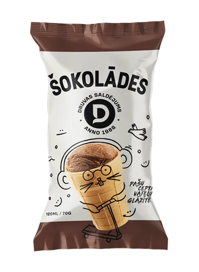 Saldējums šokolādes Druva 120ml/70g