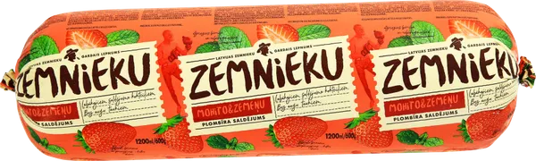 Saldējums Zemnieku zemeņu mohito plēvē 1200ml/600g