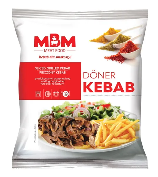 Saldēta cepta liellopa kebaba gaļa, šķēlēs, 1kg