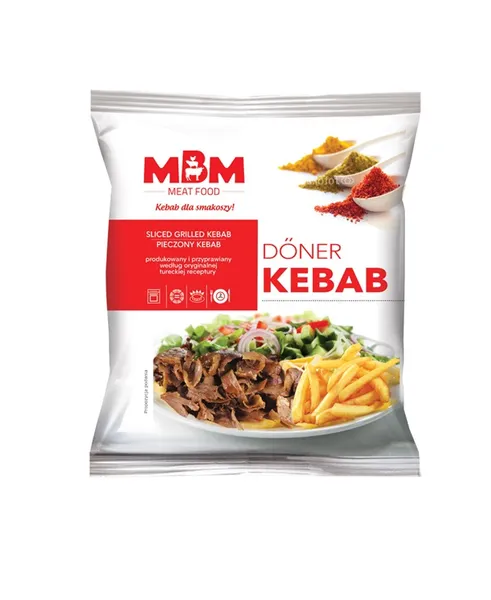 Saldēta cepta liellopa kebaba gaļa, šķēlēs, 2kg