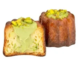 Saldēta franču kūciņa KANELES, ar pistāciju pildījumu, 55g  x 42 gab, Birzu Douna