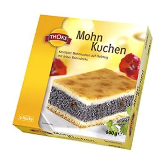 Saldēta kūka THOKS, ar magonēm, sagriezta, 6x100g