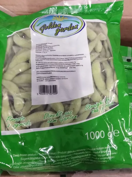 Saldētas Edamame pupiņas GOLDEN GARDEN, pākstīs, 1kg IQF
