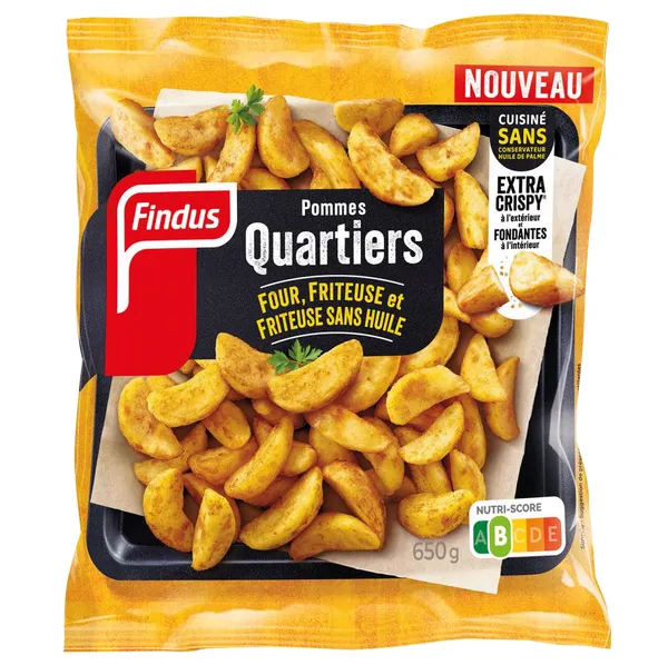 Saldētas kartupeļu šķēles, kraukšķīgas FINDUS, 650g