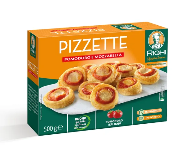 Saldētas mini picas SFOGLIO TORINO, ar Mozzarellu, 500g