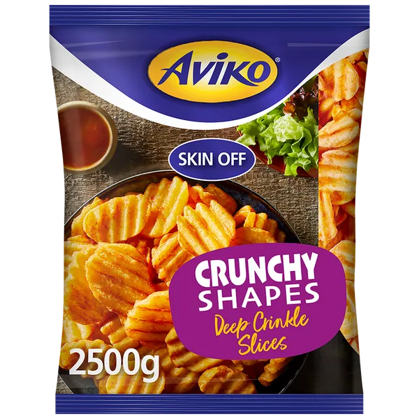 Saldētas rievotas kartupeļu šķēles Deep Crinkle Slices AVIKO, 2.5kg