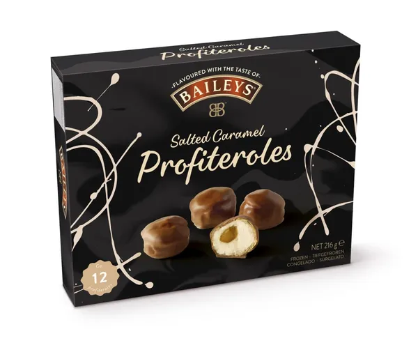 Saldētas smalkmaizītes BAILEYS, ar sāļās karameles pildījumu, 10gab, 216g