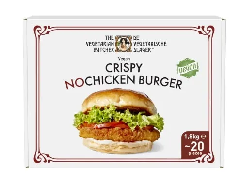 Saldētas vegāniskās burger kotletes THE VEGETARIAN BUTCHER Nochicken burger, 1,8 kg