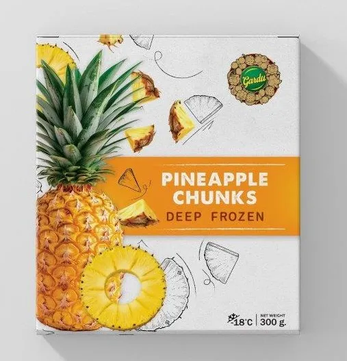 Saldēti ananasi, gabaliņos, 300g IQF