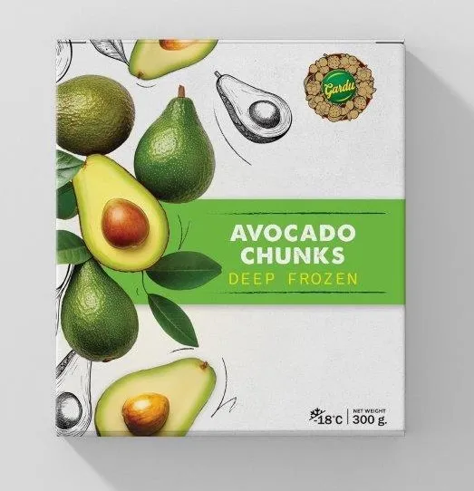 Saldēti avokado gabaliņi, 300g IQF