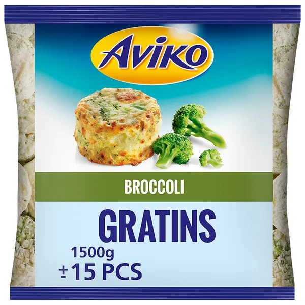Saldēti gratēni Gratins Broccoli ar brokoļiem Aviko 1.5kg