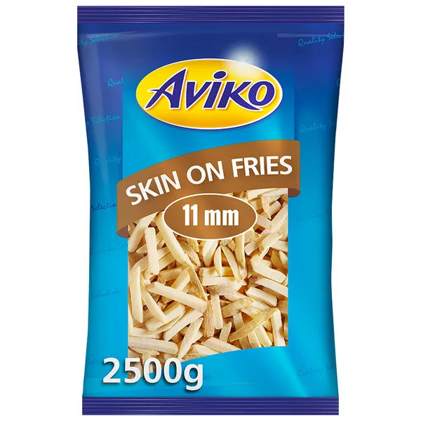 Saldēti kartupeļi ar mizu Skin on fries 11mm Aviko 2,5 kg