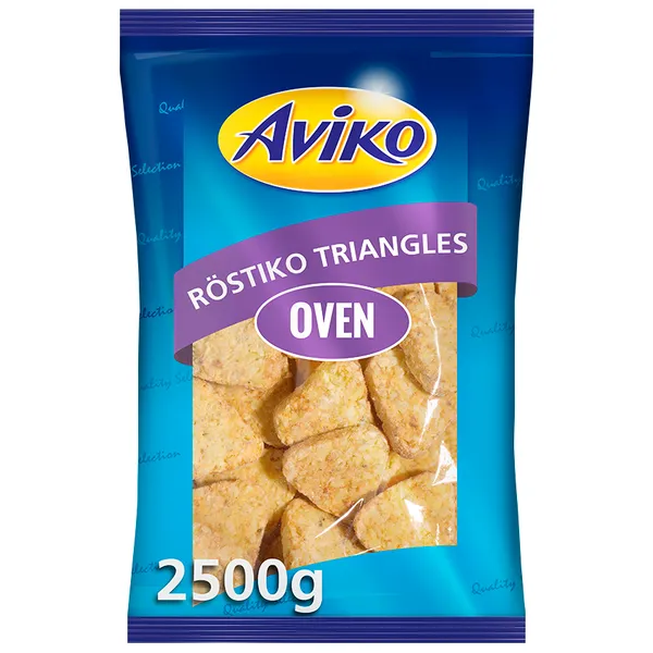 Saldēti kartupeļu trīsstūrīši Rostiko Triangles Oven Aviko 2,5kg