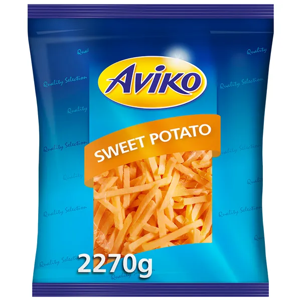 Saldēti saldie kartupeļi (Batat) Sweet potatoes fries 9,5 mm Aviko 2,27kg