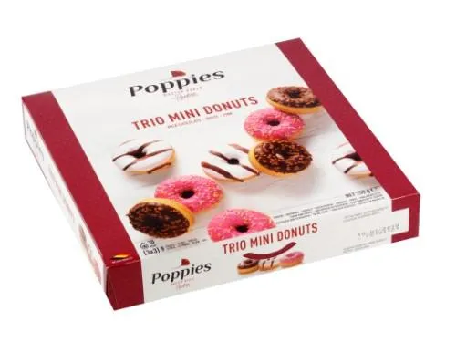 Saldēti virtuļi POPPIES Mini Trio, 9 gab, 250g