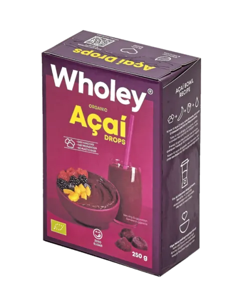 Saldēts biezenis WHOLEY Acai Drops, 250g