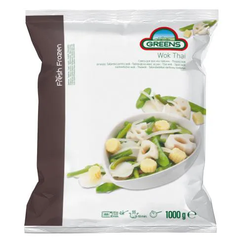 Saldēts dārzeņu maisījums GREENS Wok Thai, 1kg IQF