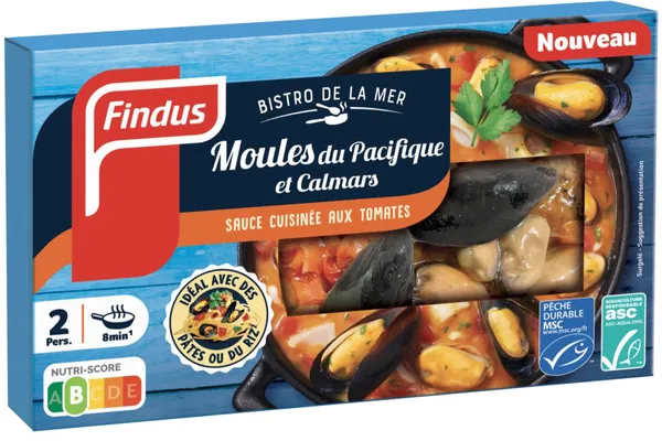 Saldēts jūras velšu maisījums paeljai tomātu mērcē FINDUS, 400g