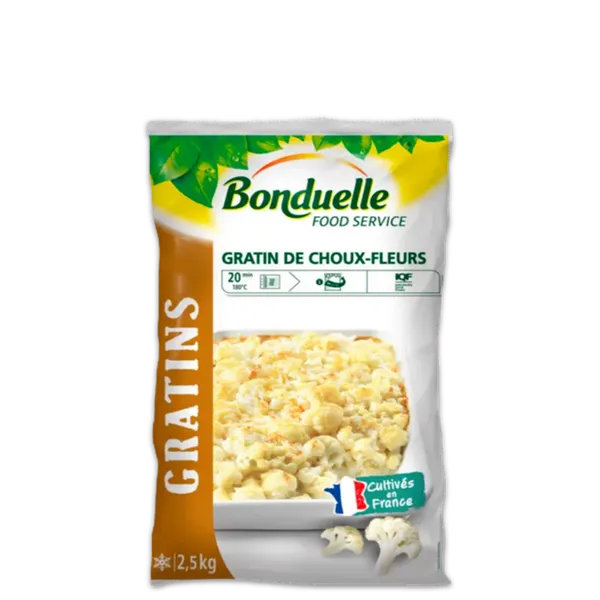 Saldēts vārītu ziedkāpostu gratēns BONDUELLE, 2.5kg