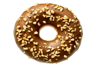 Saldēts virtulis DONUT WORRY BE HAPPY ar lazdu riekstu un šokolādes krēma pildījumu, 71g x 12gab