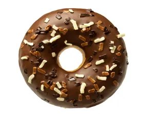 Saldēts virtulis DONUT WORRY BE HAPPY ar šokolādes pildījumu, 71g x 12gab