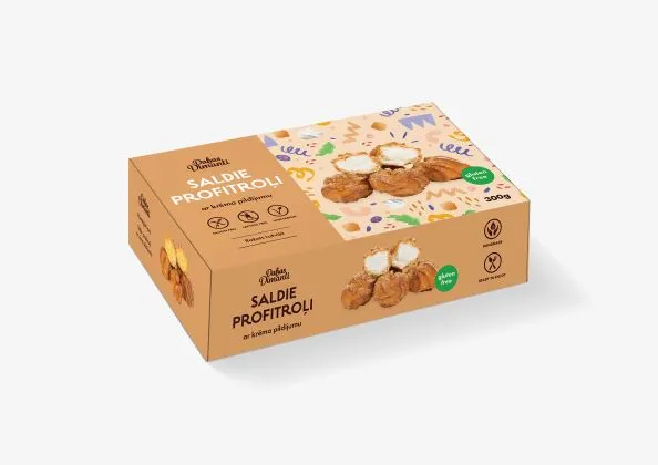 Saldie profitroļi ar krēma pildījumu