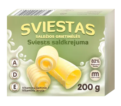 Saldkrējuma sviests, 82%, 200g